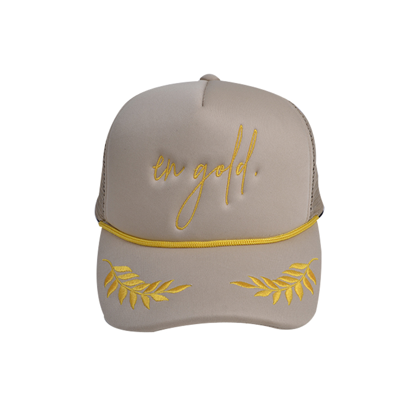 Trucker hat with rope