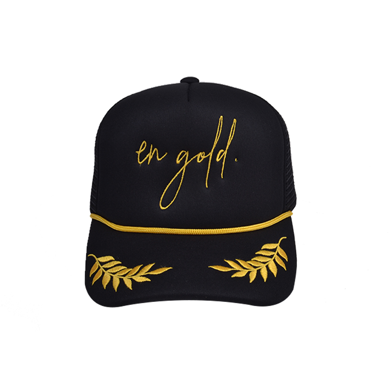 Trucker hat with rope