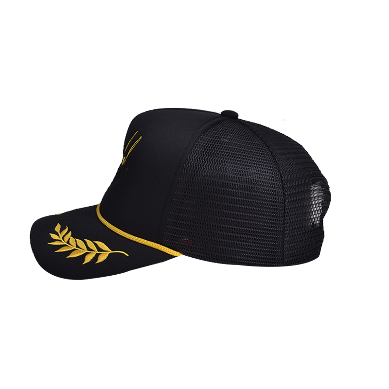 Trucker hat with rope
